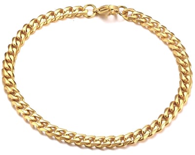 Cuban Link Heren Armband - Dikke Schakel - 5mm - Goud kleurig - Schakelarmband - Armbanden - Papa Cadeau Voor Mannen - Vaderdag