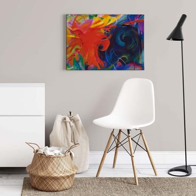 Canvas print DD123061 FightingShapes A.S. Création 0,7 x 0,5 m Kleurrijk Kantoor Hal/Gang Keuken Slaapkamer Woonkamer