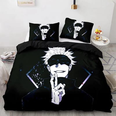 Jujutsu Kaisen Beddengoed Set Eenpersoons Twin Vol Queen King Size Anime Bed Set Volwassene Kawaii Kinderslaapkamer Dekbedovertrek Sets 3D Print 044 70x133cm 2pcs