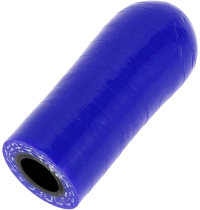 Dailygoods- Siliconen Slang Versterkt - 30 mm Lengte - Binnendiameter 8 mm - Temperatuurbestendig tot 300 ℃ - Meerlaags Geweven - Zwart/Blauw - Slangmondstuk