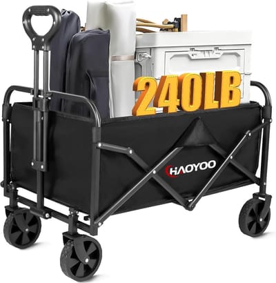 Opvouwbare Steekwagen voor Zware Lasten - Geschikt Strand, Tuin en Boodschappen