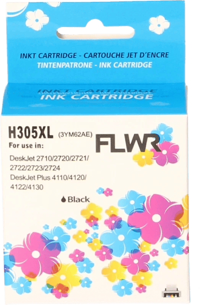 FLWR inktcartridge voor HP 305XL Zwart - Premium Huismerk HP 305 inkt (Zwart - hoge capaciteit) o.a. geschikt voor HP DeskJet 2710e, HP DeskJet 2720e, HP ENVY 6010, HP DeskJet Plus 4120e, HP DeskJet 4220e