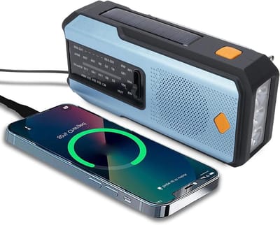 Noodradio - Weerstation Radio - Veilig Blijven - Meerdere Laadopties - 2000 mAh Batterij - Zwart