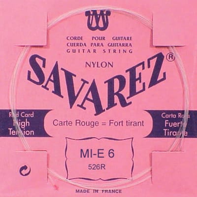 Snaar klassieke gitaar E-6 Savarez 526-R (dikste snaar)