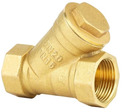 Dailygoods- Filterventielaansluiting Y-vormig - 3/4" BSPP Binnendraad - Messing - Water-Olie-Scheiding - 0-150 °C Werktemperatuur - Duurzaam en Roestvrij - Filteraansluiting