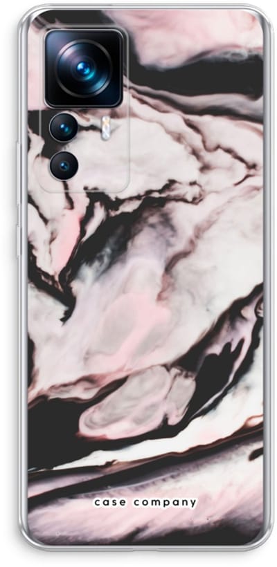 Case Company® - Hoesje geschikt voor Xiaomi 12T hoesje - Roze stroom - Soft Cover Telefoonhoesje - Bescherming aan alle Kanten en Schermrand