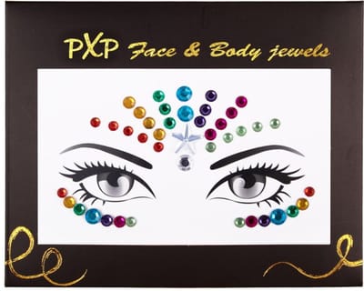 pXp Face & Body Jewels All-In-One Glitter Sticker Model Rainbow Dream