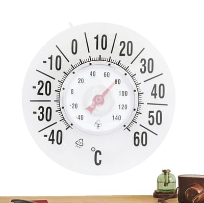 Buitenthermometer Draadloos - Weerstation Binnen Buiten - Temperatuur Monitoren - Precisie Meting -40 tot 60 - Diameter 180mm