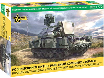 Zvezda Modelbouwpakket Militaire voertuigen - 5081 TOR-M2 SA-15 Gauntlet - Russisch Luchtafweerraketsysteem Plastic - 1:72 - Modelbouw