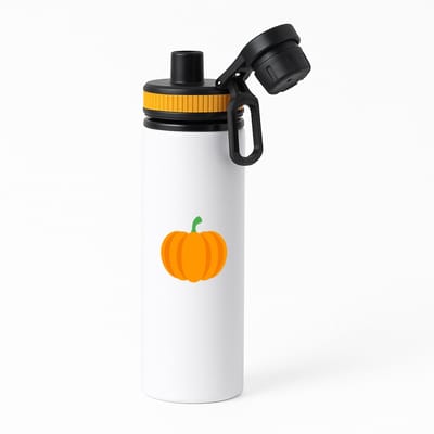 Hacebo® - Pompoen waterfles met draaidop oranje - Groente - Groente liefhebbers - halloween - herfstvrucht - water fles - 850ML