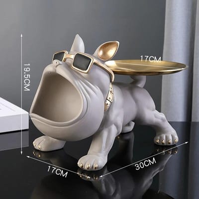 30cm Huisdecoratie Bulldog Beeldje Hond Standbeeld Opbergdoos Dier Ornament Hars Ambacht Kunst Sculptuur Beeldje Huis Puppy Sculptuur