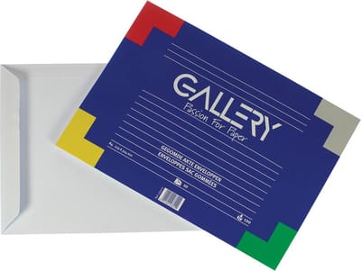Gallery enveloppen ft 229 x 324 mm, gegomd, binnenzijde blauw, pak van 10 stuks 25 stuks