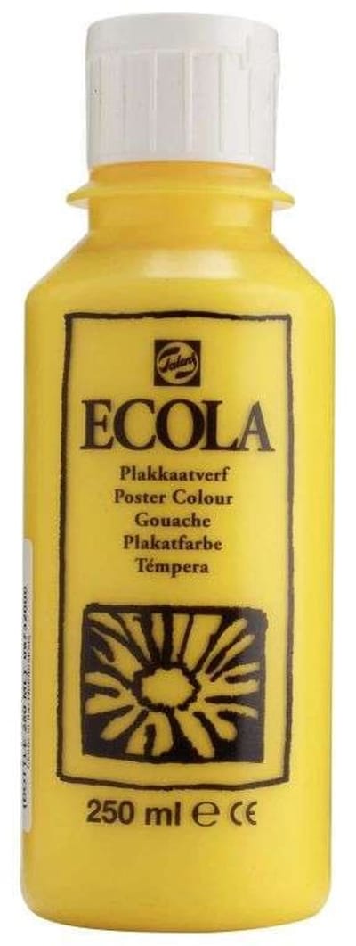 Ecola plakkaatverf 200 Geel 250ML