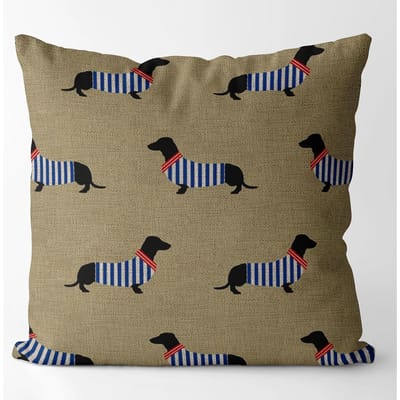 Dachshund Kussensloop Kleur Schattige Honden Woondecoratie 40X40 45X45 Voor Woonkamer Stoel Gepersonaliseerde Cadeaus Linnen Kussensloop Peach skin 30*30(CM)-1Pcs