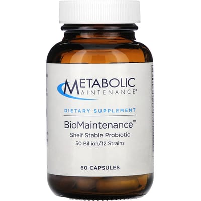 Metabolic Maintenance, BioMainterance, probiotique stable à température ambiante, 60 capsules