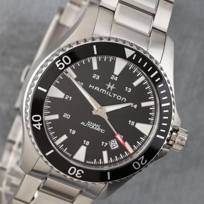 Hamilton kaki marineblauw H82335131 automatisch herenhorloge zwart