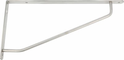 AMIG Plankdrager/steun/muurbeugel - rvs metaal - zilver - H60 x B120 mm - Tot 75 kg - boekenplank steunen