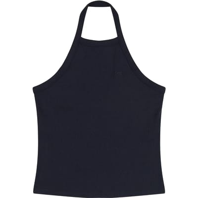 Lee Open Back Halter Mouwloos T-shirt Zwart S Vrouw