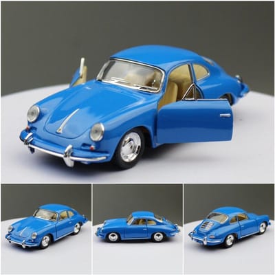 1:32 356B Carrera Coupe Legering Auto Model Diecast Metaal Klassieke Voertuigen Auto Model Simulatie Miniatuur Schaal Verzameling Kinderen Cadeau blue