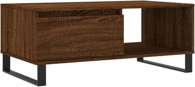 Salontafel 90x50x36,5cm gesneden hout eikenkleur
