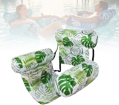 Opblaasbare Zwembadstoel - Opblaasbare loungebank - Opblaasbare ligstoel - Opblaasbare zwembadstoelen voor volwassenen - opblaasbare loungebank voor in het zwembad - voor feestjes, zomerplezier op het water en het strand - 76*40.5*60.9cm - groen