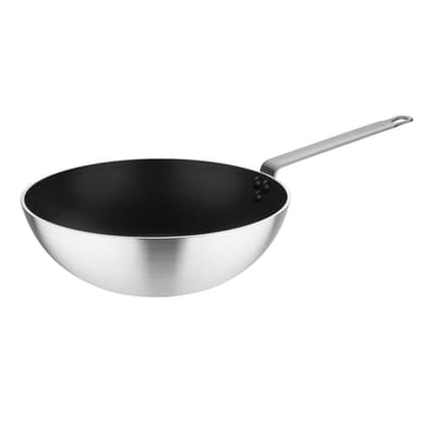 Anti-Aanbak Aluminium Wok - 30cm - Vogue CE165 - Horeca & Professioneel