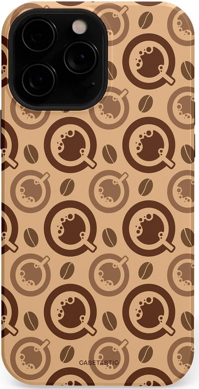 Casetastic Hoesje Geschikt voor Apple iPhone 13 Pro Magsafe - Stijlvolle Beschermende Duo-layer Case - Cappuccino Ontwerp