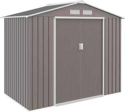 Clruro Tuinhuis - 213 x 130 x 185 cm - met schuifdeuren en ventilatie - Staal - Lichtgroen