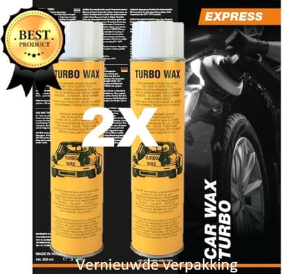 Turbo Wax Autowax 2x 600 ml - voor ramen en lak - spuitbus