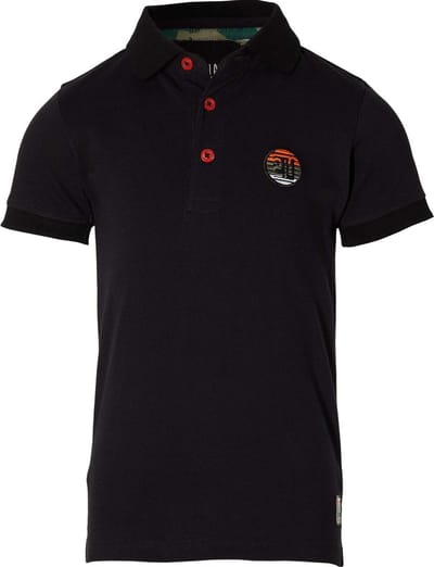 Quapi Polo shortsleeve Farrel zwart - maat 92
