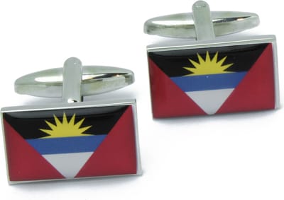 Manchetknopen - Antigua en Barbuda Vlag Rood Zwart Blauw