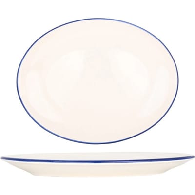 Bonna Serveerschaal - Linea Blue - Porselein - 36x28cm - set van 2