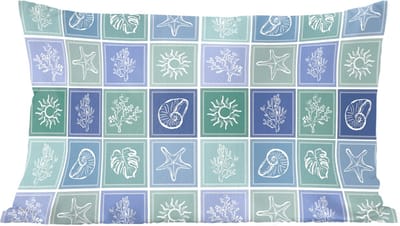 Sierkussens - Kussentjes Woonkamer - 60x40 cm - Kust - Zee - Groen - Blauw