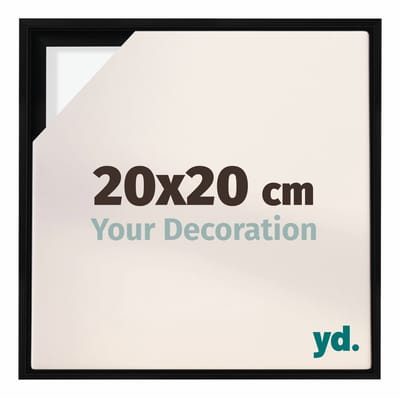 Your Decoration - Baklijst 20x20 cm - Zwart Mat - Baklijst voor Canvas - MDF - Lyon