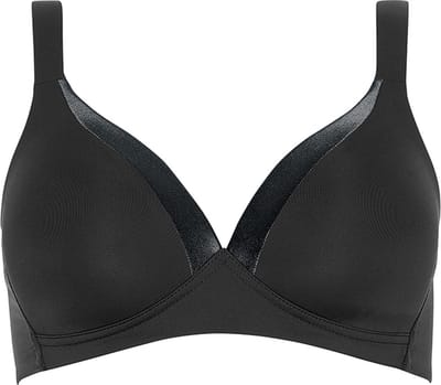 Naturana - Soft bh met glansband - 5119 - Zwart - 80C