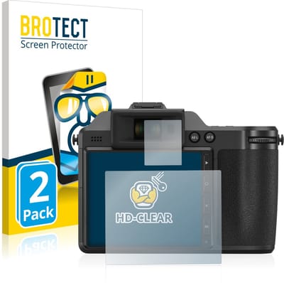 BROTECT - Screenprotector voor Fujifilm X-H2 - Folie Beschermfolie transparant 2 Stuks