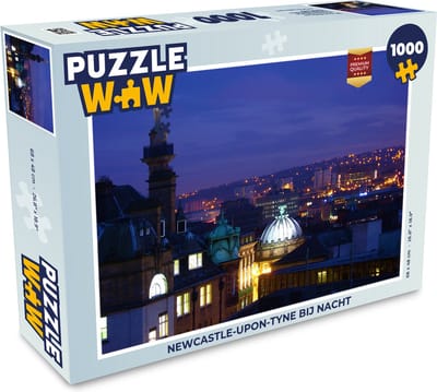 Puzzel Newcastle-upon-Tyne bij nacht - Legpuzzel - Puzzel 1000 stukjes volwassenen