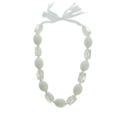 Behave - Grove Kralen Ketting met Strik - 70 cm - Elegant en Tijdloos Accessoire