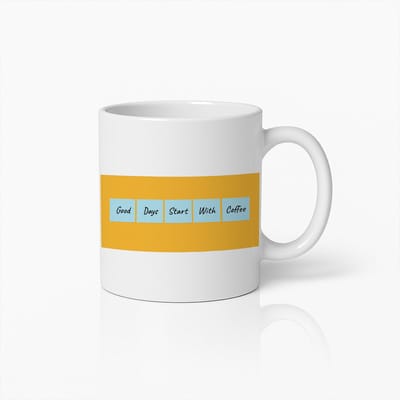 Koffiemok 330ml – Good Days Start With Coffee | Grappige Quote Beker | Cadeau voor Koffieliefhebbers