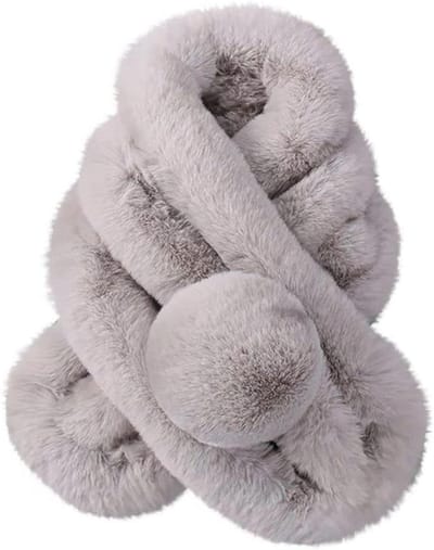 Dames Sjaal - Winterkraag Warmer - Buiten Warm Blijven - Zacht Fleece Materiaal - One Size - Beige