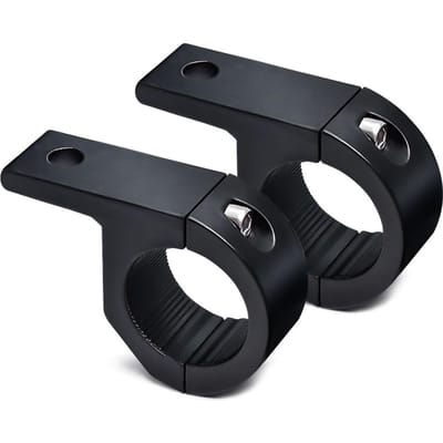 Supports de barre lumineuse 0.85-1.29 pouces, 2 pièces, kits de pinces de support de montage pour moto, Scooter, ATV tout-terrain noir