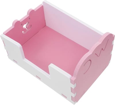 Hamster Toilet - Cavia Plasbakje - Netjes Houden - Afneembaar Ontwerp - 15 x 10 cm - Roze