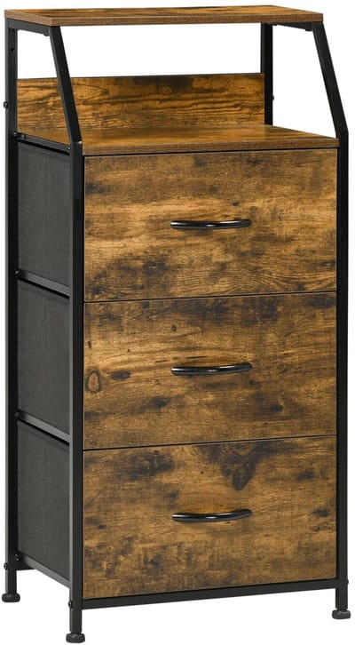 Ladenkast - Ladenkastje - Kastje - Kast - 3 Lades - 92 x 45 x 30 cm - Industrieel