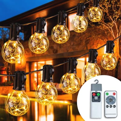 Buiten verlichting LED Lichtketting, 6 m, 10 Ballen, IP55 Waterdicht, Met Afstandsbediening