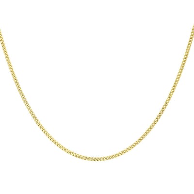 Lucardi Dames Ketting diamond cut - 9 karaat - Ketting - Cadeau - 46 cm - Geelgoud