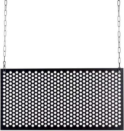 Staalplaat voor Neon - Paneel Verlichting - Decoratieve Borden Maken - Geperforeerd Ontwerp - 50 x 1.9 cm - Zwart