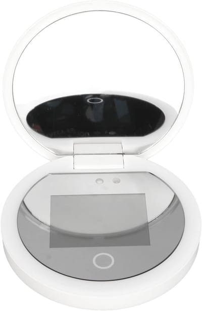 Compacte UV Spiegel met Camera voor het Testen van Zonnebrand, 2x Vergroting en Reisformaat van 3,5 Inch voor Make-up en Huidbescherming