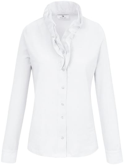 Jerseyblouse Van Peter Hahn wit