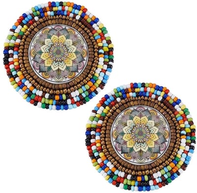 Dailygoods - 2 Stuks Rocailles Kralen Patches - Decoratieve Applicaties voor Do It Yourself Knutselen