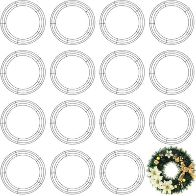 Draad Krans Frame - Krans Maken Ringen - DIY Ambachten Decoraties - Stevige Stabiele Structuur - 12 Inch Diameter - Groen